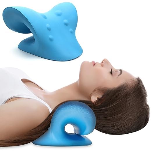 ZynMart™ Cervical and Shoulder Relaxer, Cervical Traction Device for Cervical Pain Relief and Cervical Spine Alignment, Chiropractic Pillow Neck Rest Pillow