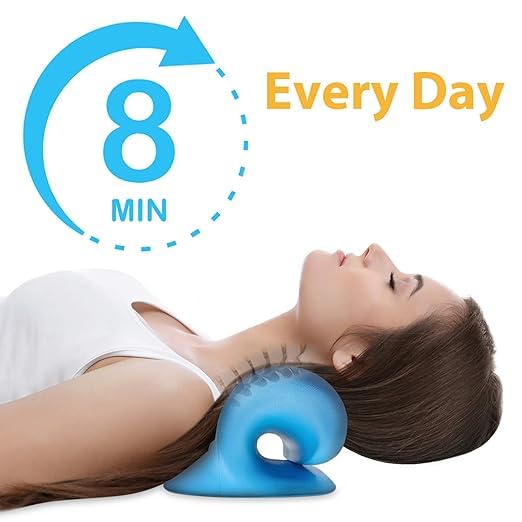ZynMart™ Cervical and Shoulder Relaxer, Cervical Traction Device for Cervical Pain Relief and Cervical Spine Alignment, Chiropractic Pillow Neck Rest Pillow
