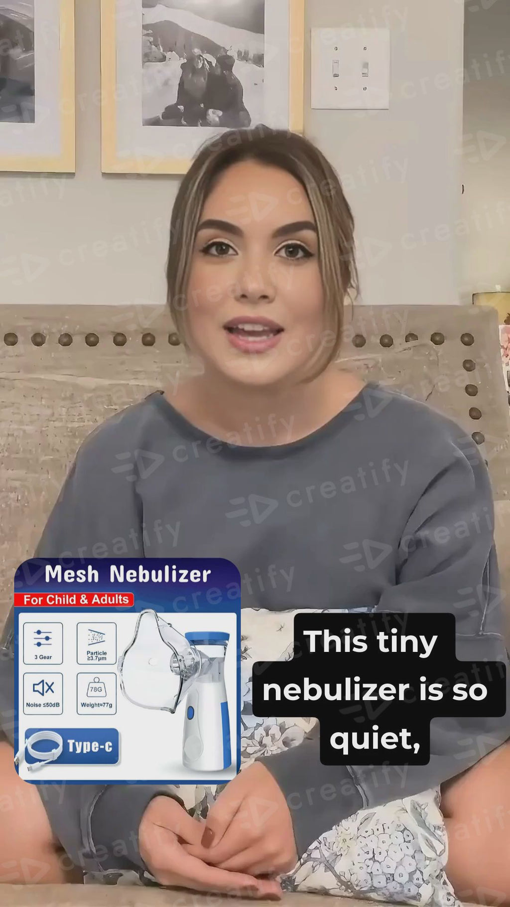 ZynMart™ Portable Mesh Nebulizer – Advanced Ultrasonic Technology for Fast Relief